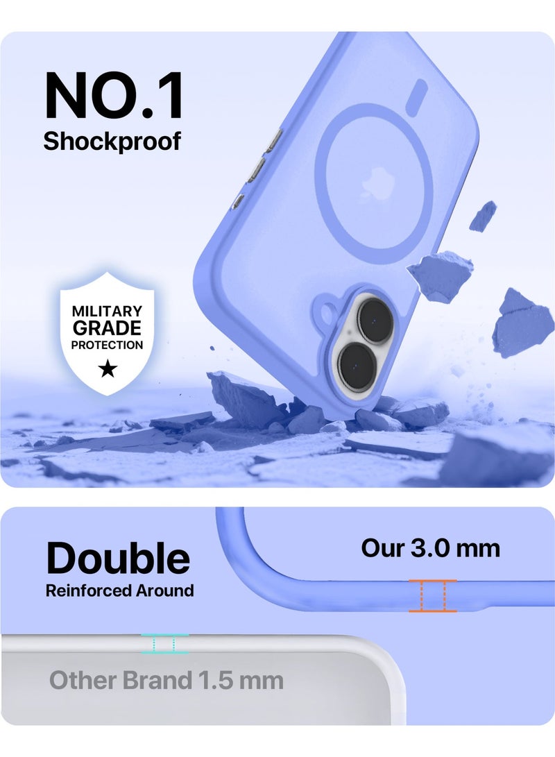 INFINYTY iPhone 16 Case– Gleam Series (Ultramarine) Hybrid Matte Finish, Seamless Color Match, MagSafe Compatible, Mil. Grade Drop-Tested, Air Cushion Corners, Soft Touch, Scratch-Resistant - Image 3